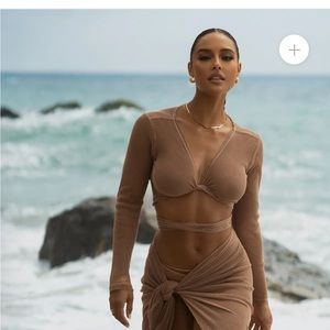 SAND PALM CITY NETTED WRAP TOP